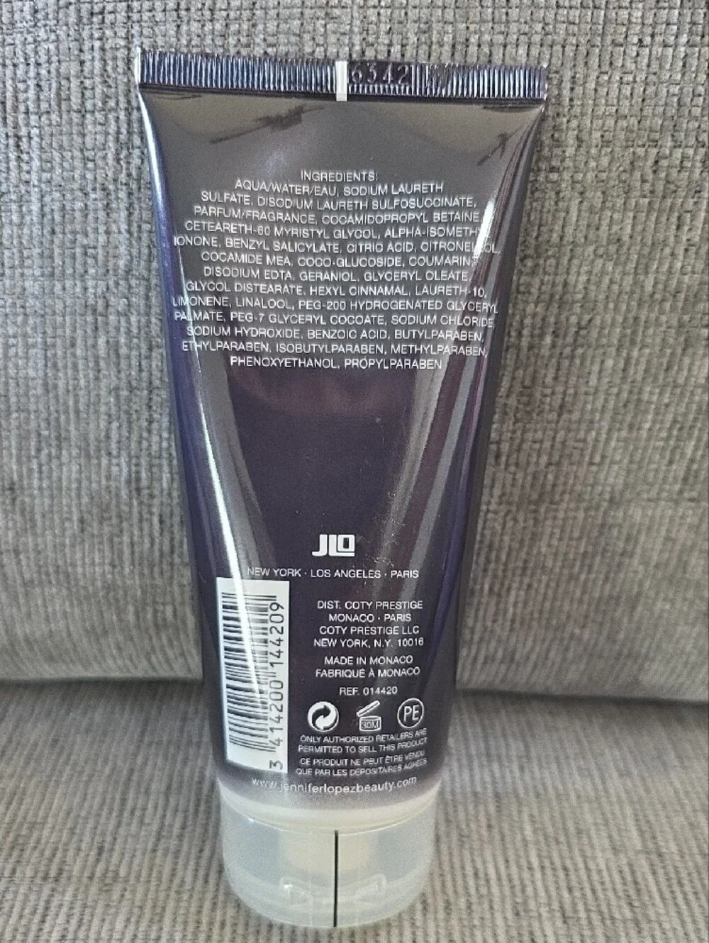 JLO Glow After Dark Shower Gel, 6.7floz. with Purple Bath Loofah Sponge, New. - Picture 6 of 9
